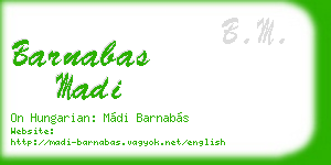 barnabas madi business card