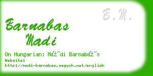barnabas madi business card